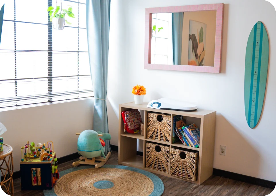 Momma's Chiro waiting room stocked with toys for patients bringing older children