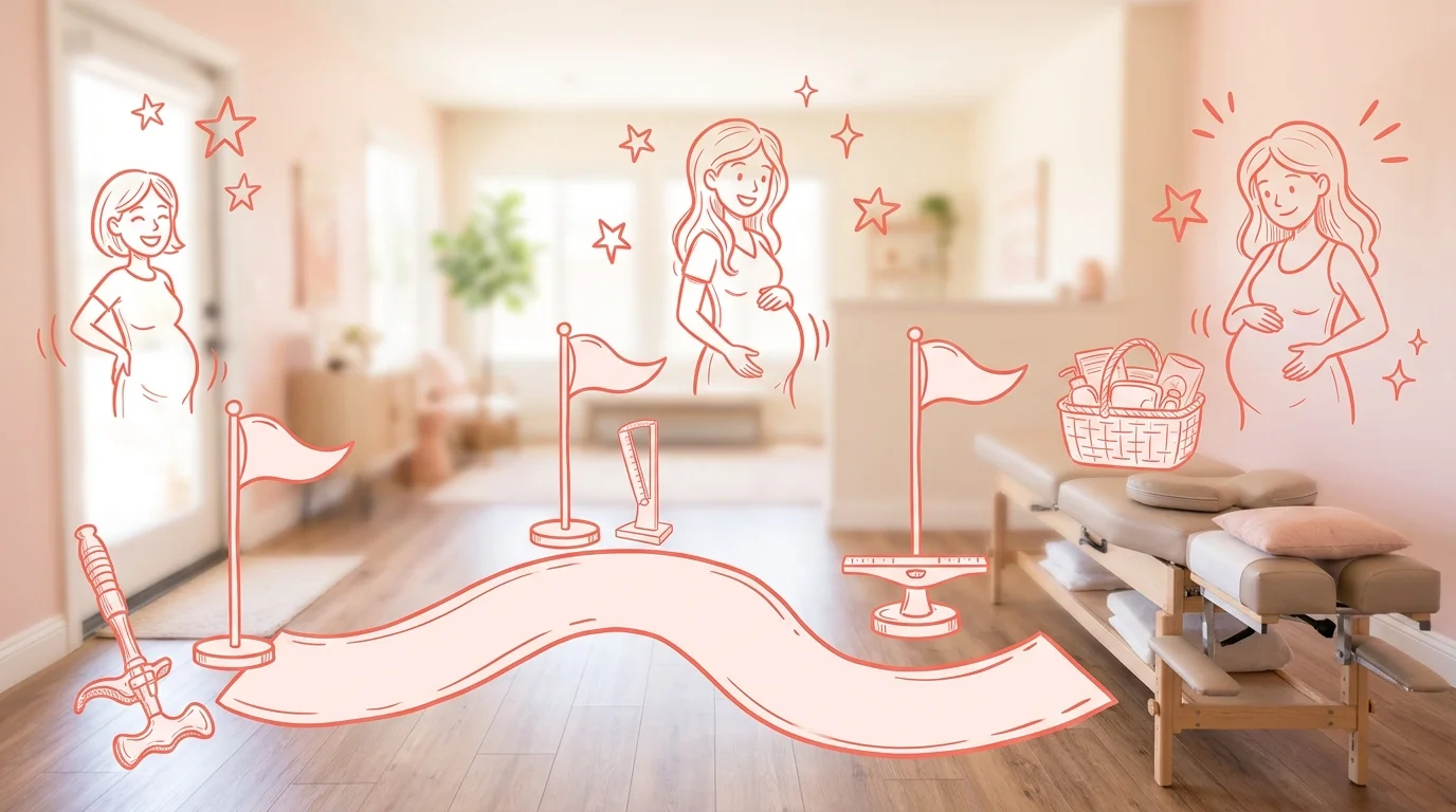 trimester care timeline built from prenatal assessment findings
