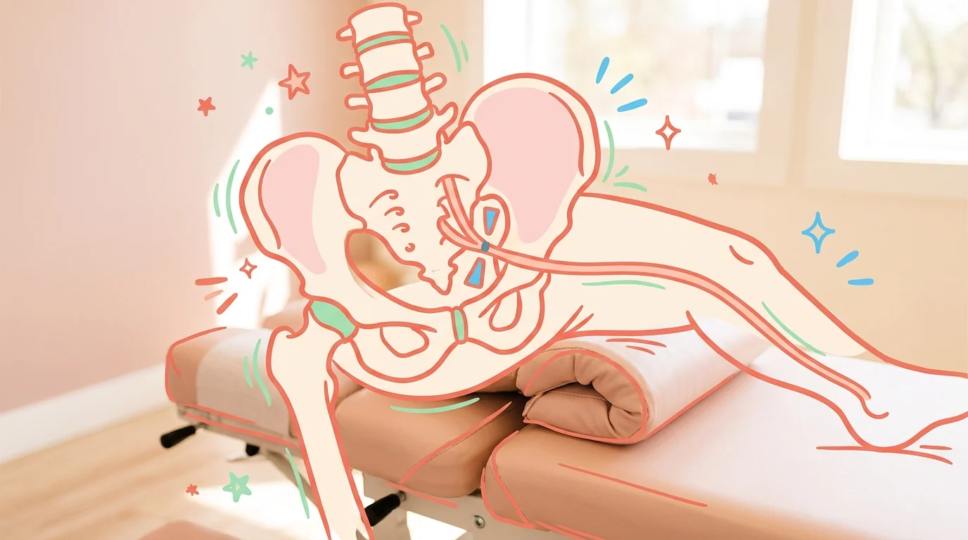 pelvis diagram showing sciatic nerve pathway compression during pregnancy