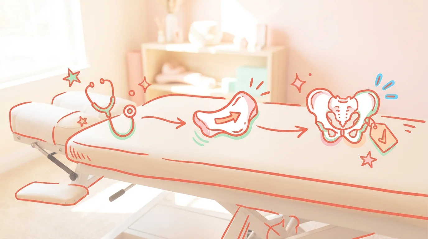 sequence of prenatal chiropractic assessment and adjustment steps